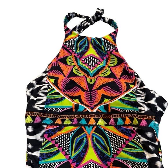 RINA TURK AFRICANA HIGH NECK ONE PIECE SWIMSUIT GORGEOUS SIZE 10 - Picture 3 of 8